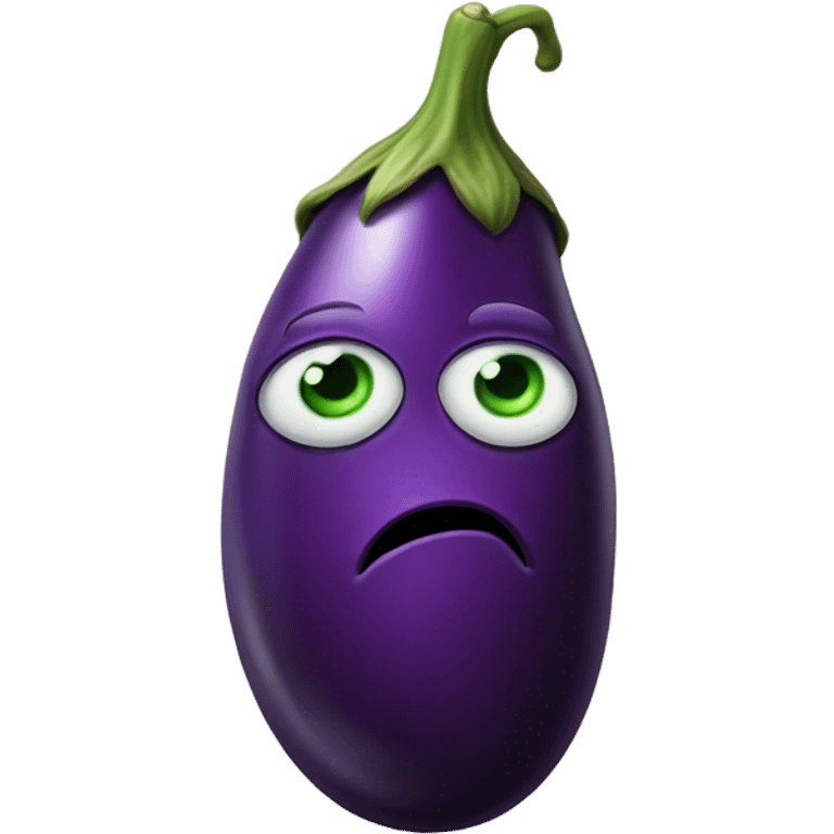 Crying eggplant emoji