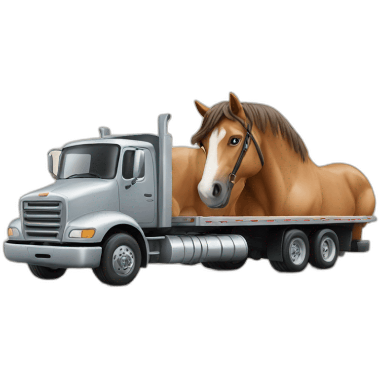 truck with horse emoji