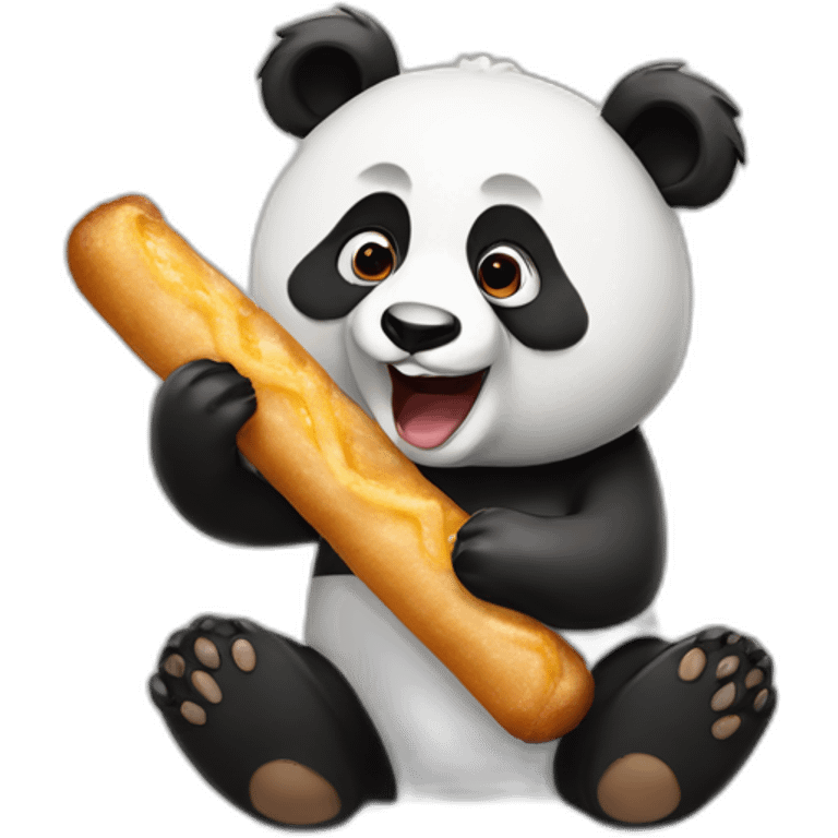 Panda eating a churro emoji