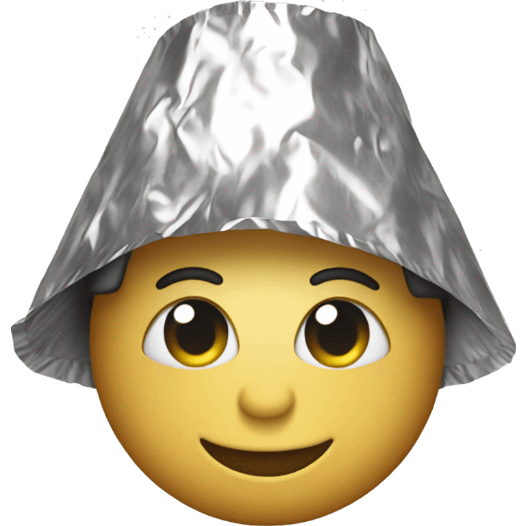 Tin foil hat face emoji