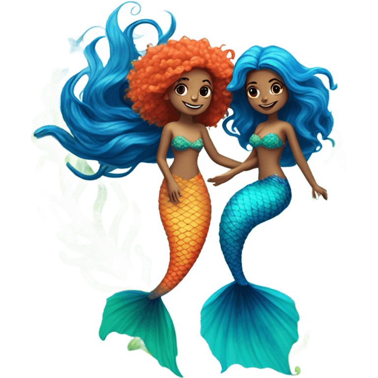 ￼ Berlin and Aviv as mermaids ￼ emoji