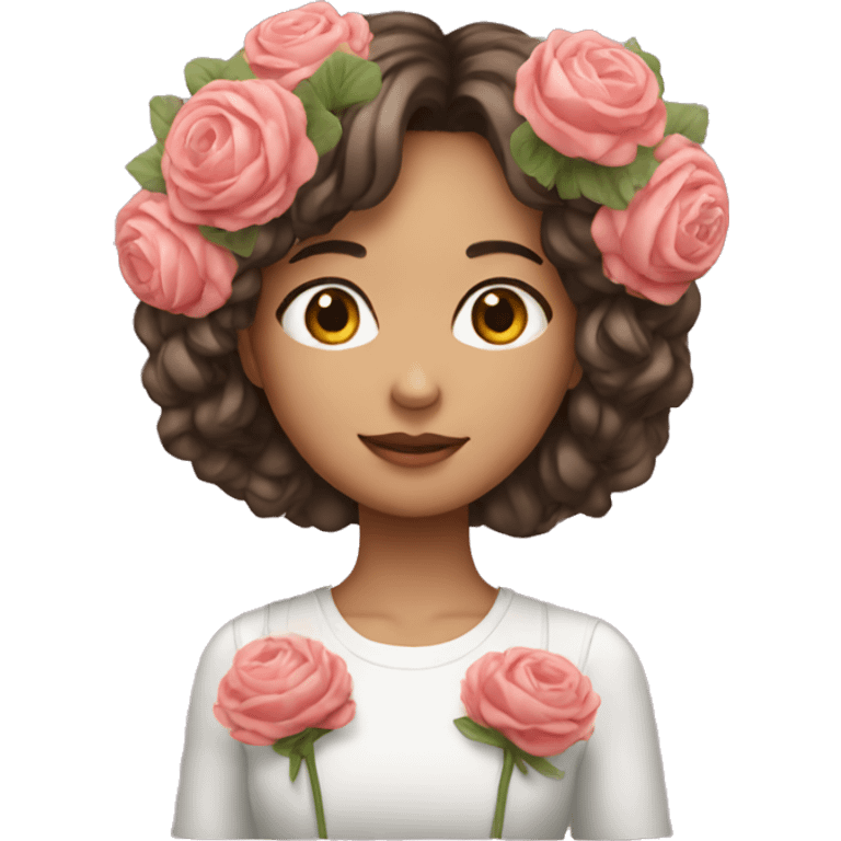  girl with big bts boquet emoji