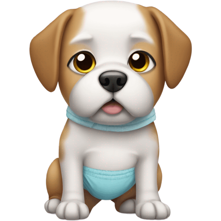 Dog wearing diaper emoji