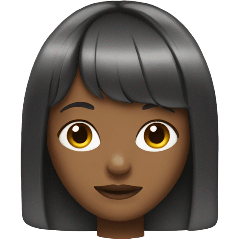 Girl with bangs  emoji