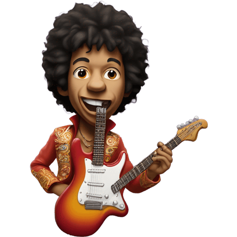 jimi hendrix licking a guitar emoji