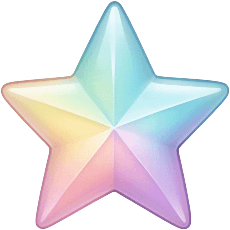 Pastel transparent star emoji