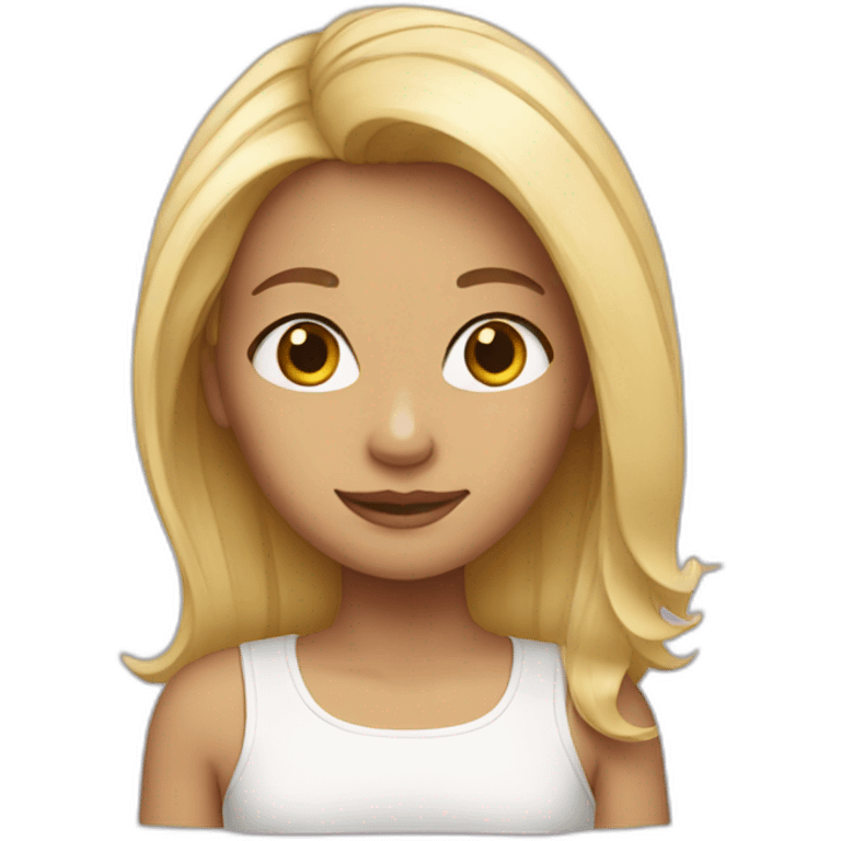 girl with hair blond emoji