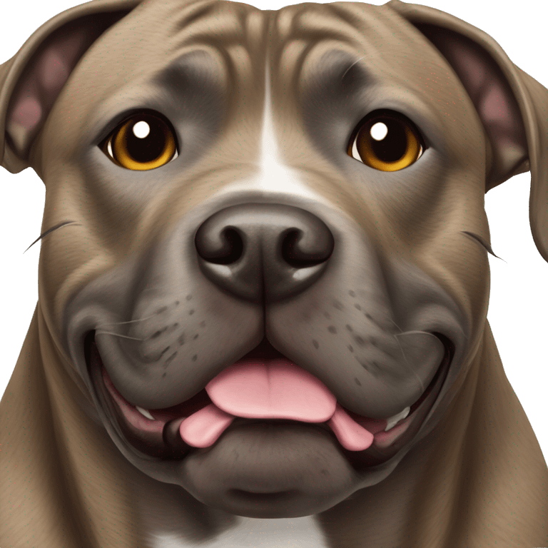 Brindle Staffordshire bull terrier emoji