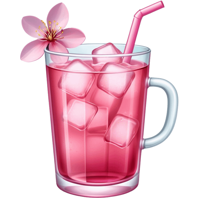 Cherry Blossom ice tea emoji