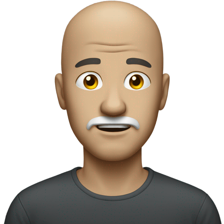 Ouch pain bald man with white goatee  emoji