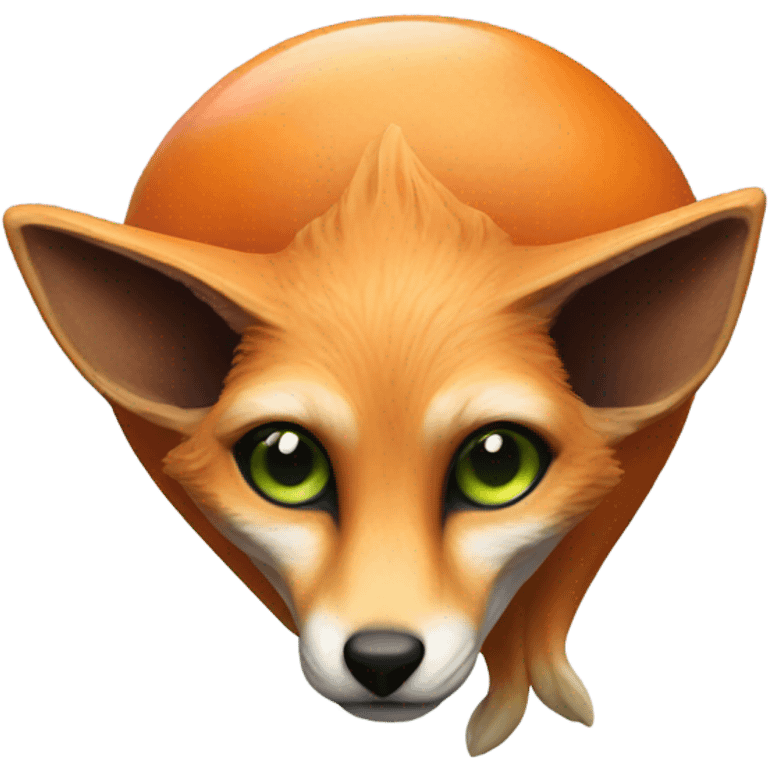 Alien head on a fox body emoji