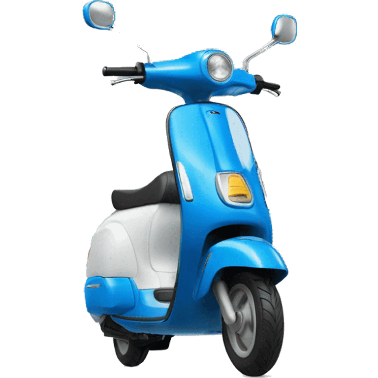 blue scooter in profile emoji