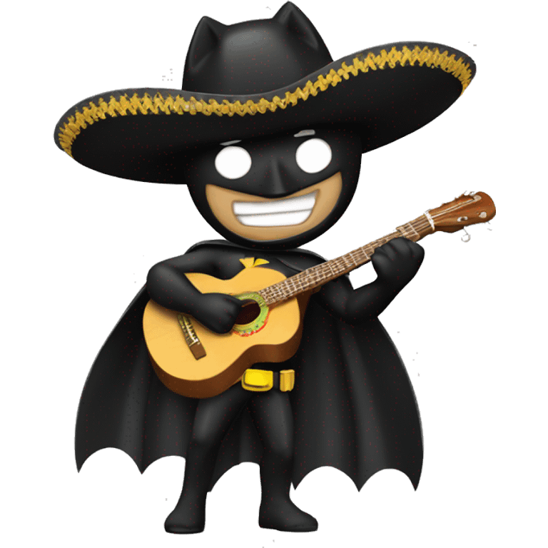 Batman with sombrero and maracas  emoji