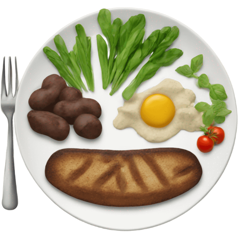 Assiette Vegan emoji