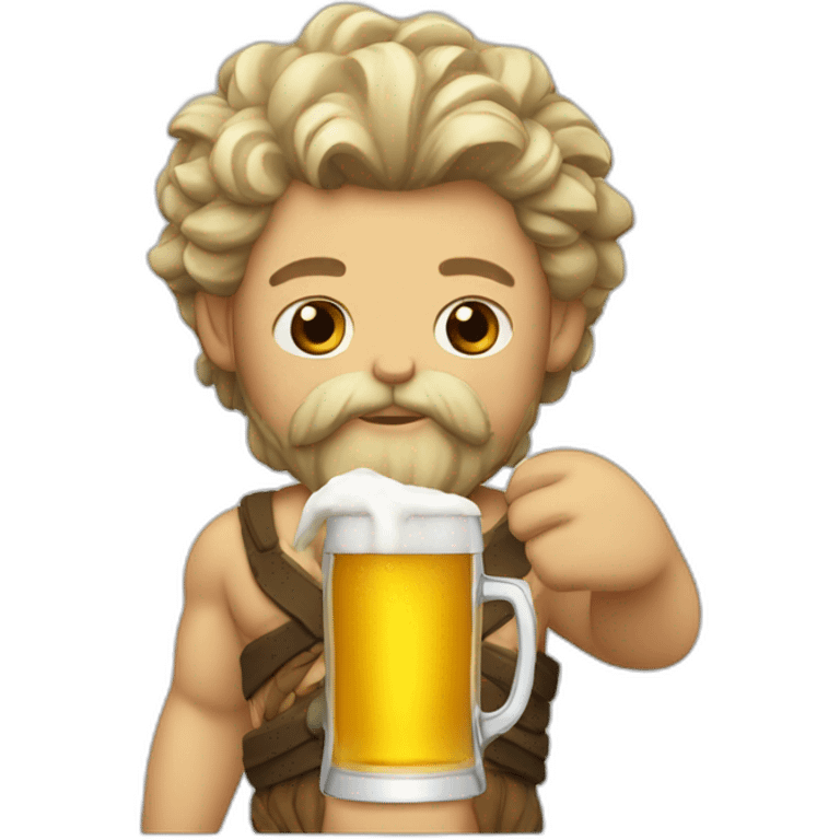 zeus drinking beer emoji