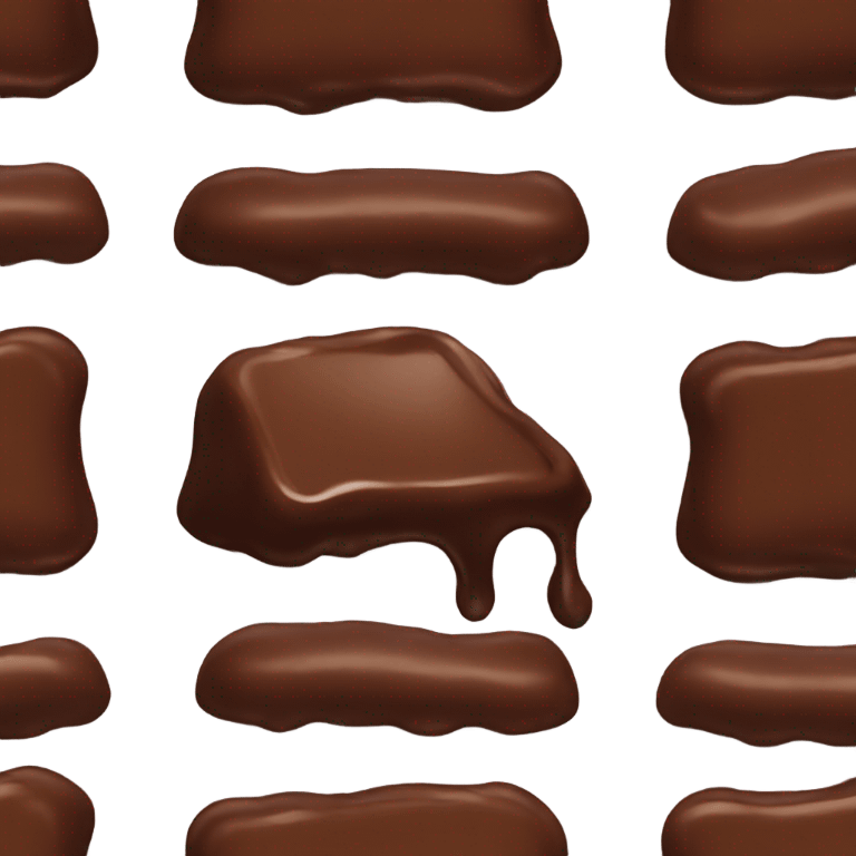 Melted chocolate bar emoji