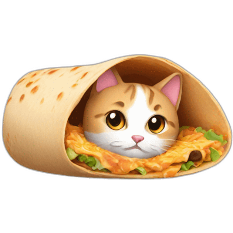 Cat burrito emoji