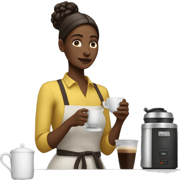 a woman making coffee emoji