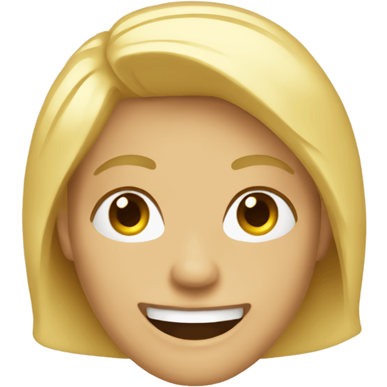 blonde smile in parody style emoji