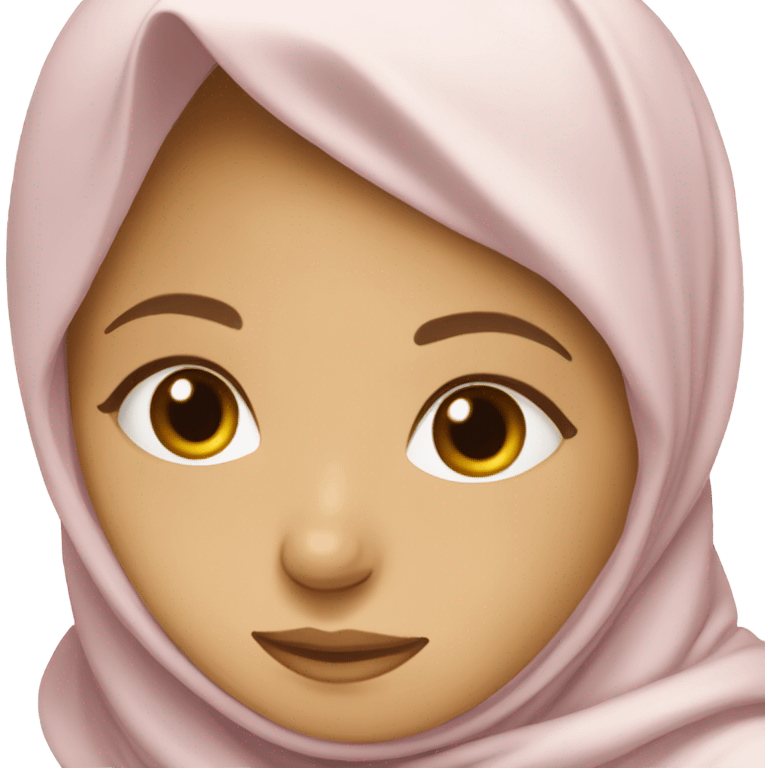 sleeping hijabi fair skin emoji