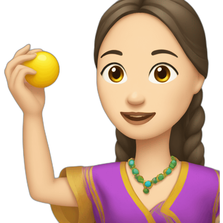 kazakh women up her hand emoji