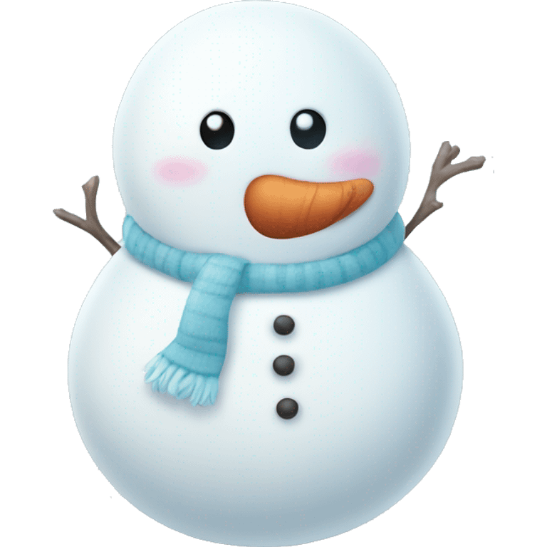 Kawaii cute snowman  emoji