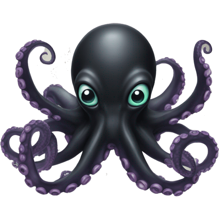 Black Alien Octopus emoji