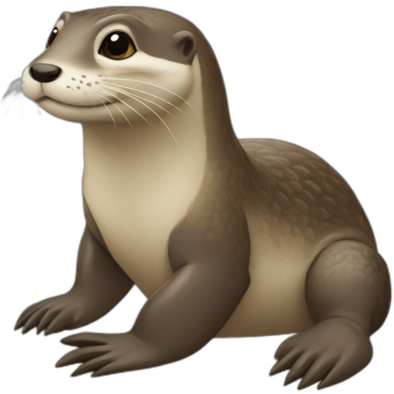 loutre sur tortue emoji