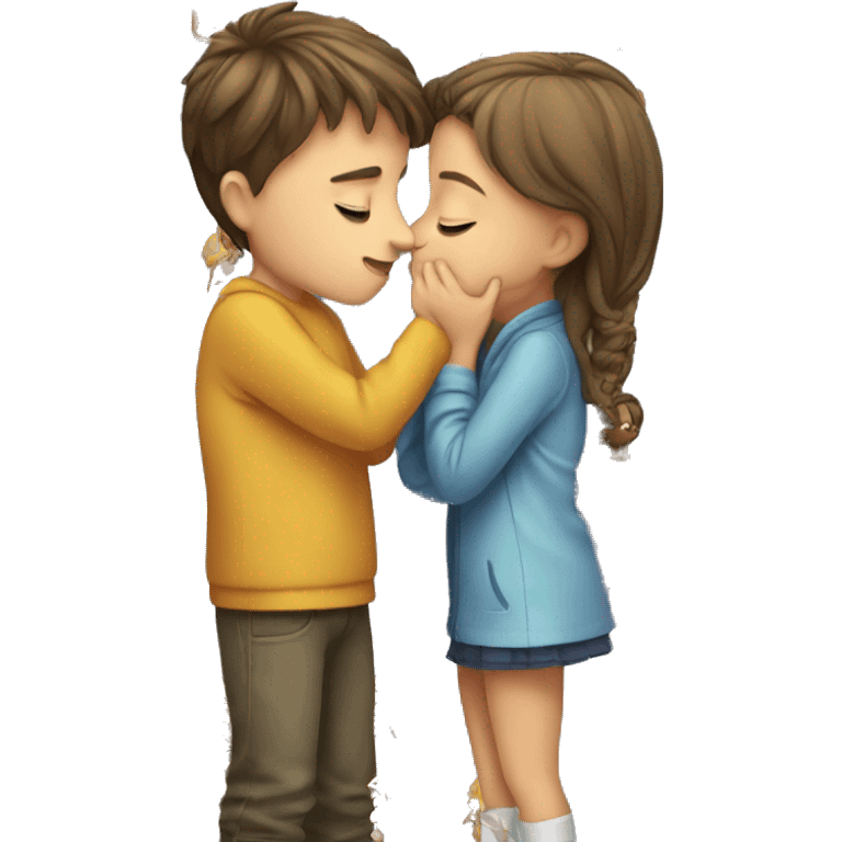 Boy kissing girl emoji