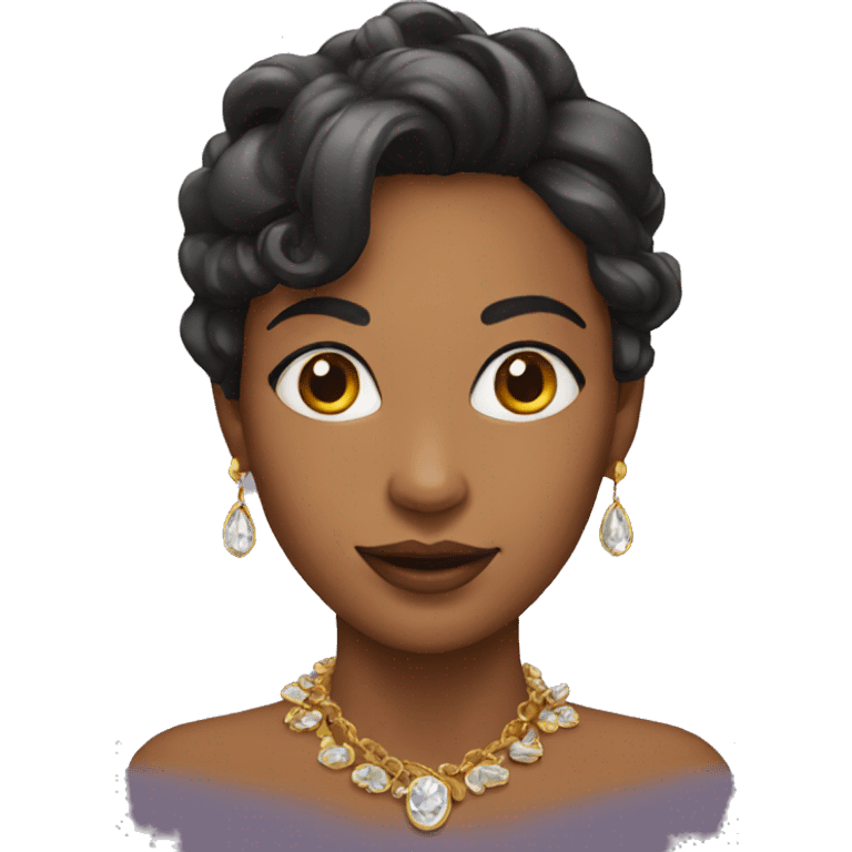 Woman with necklace emoji