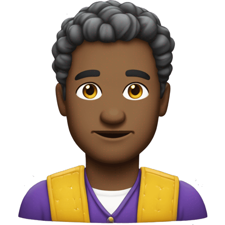 pierre précieuse violette avec des cristaux jaunes emoji