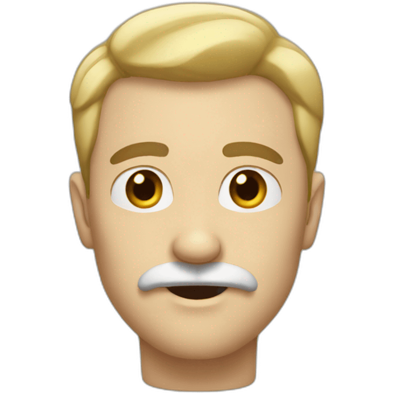 White Man with a tiny black mustache emoji