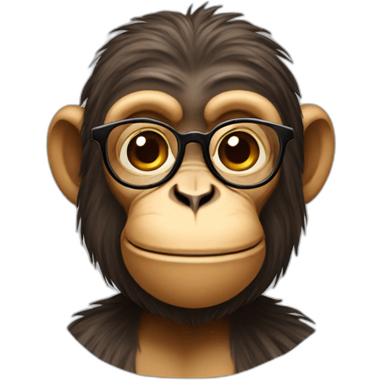 monkey with glasses emoji