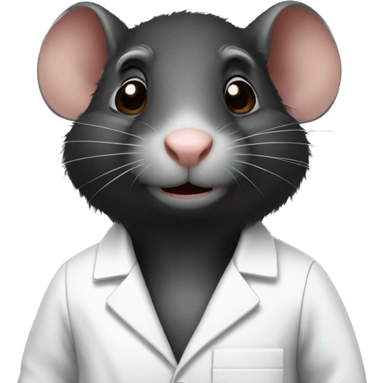 Black skin rat as a scientist  emoji