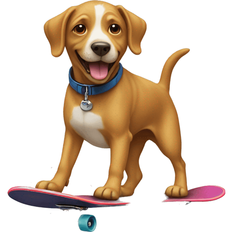 Dog riding a skateboard  emoji