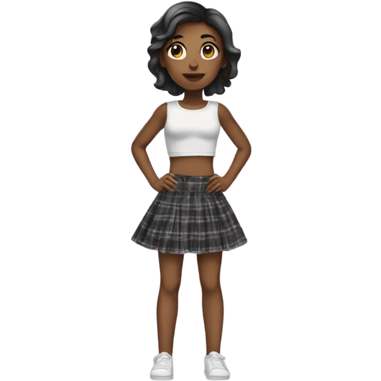 femboy in girl skirt and wearing crop top emoji