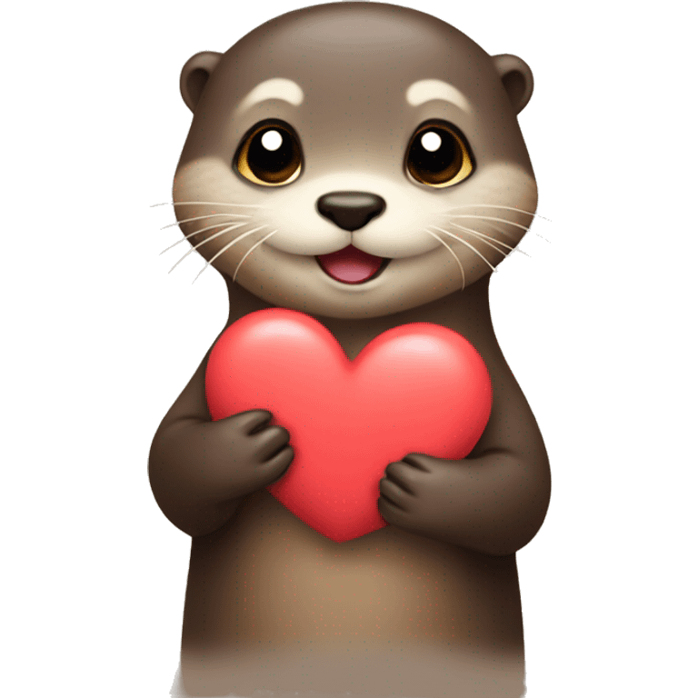 otter with a heart cute  emoji