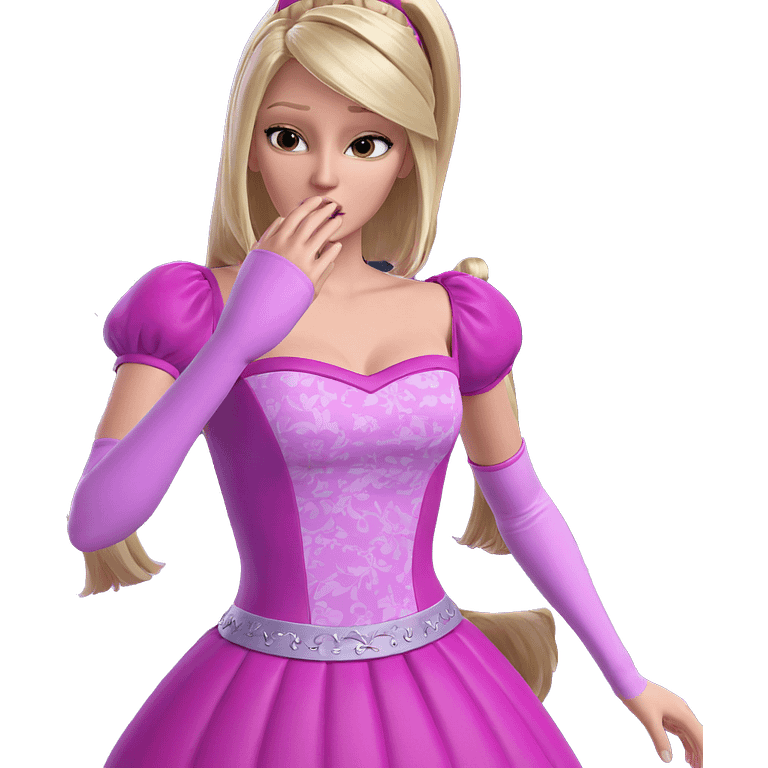 blonde princess in pink dress emoji