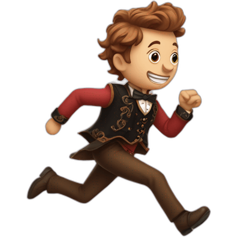 Jack from "Jack and the cuckoo clock heart" running away emoji