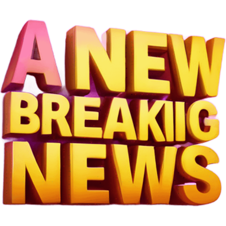 A professional breaking news banner with the word ‘NEW’ glowing in bold text, set on a modern gradient background with ticker-style elements. emoji