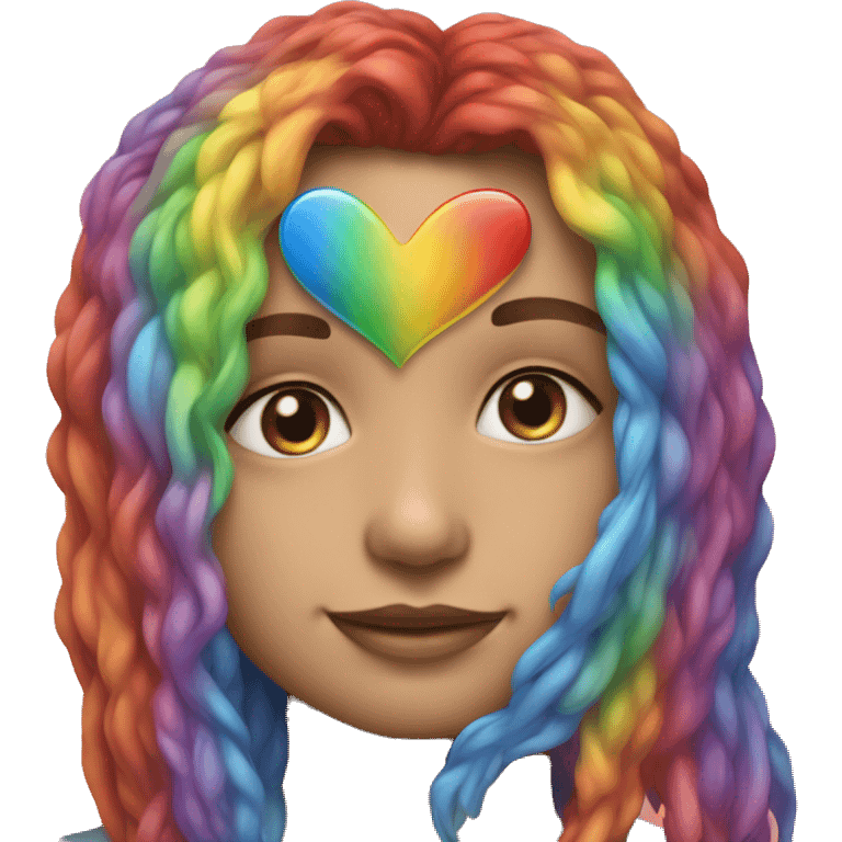 Rainbow heart ￼ emoji