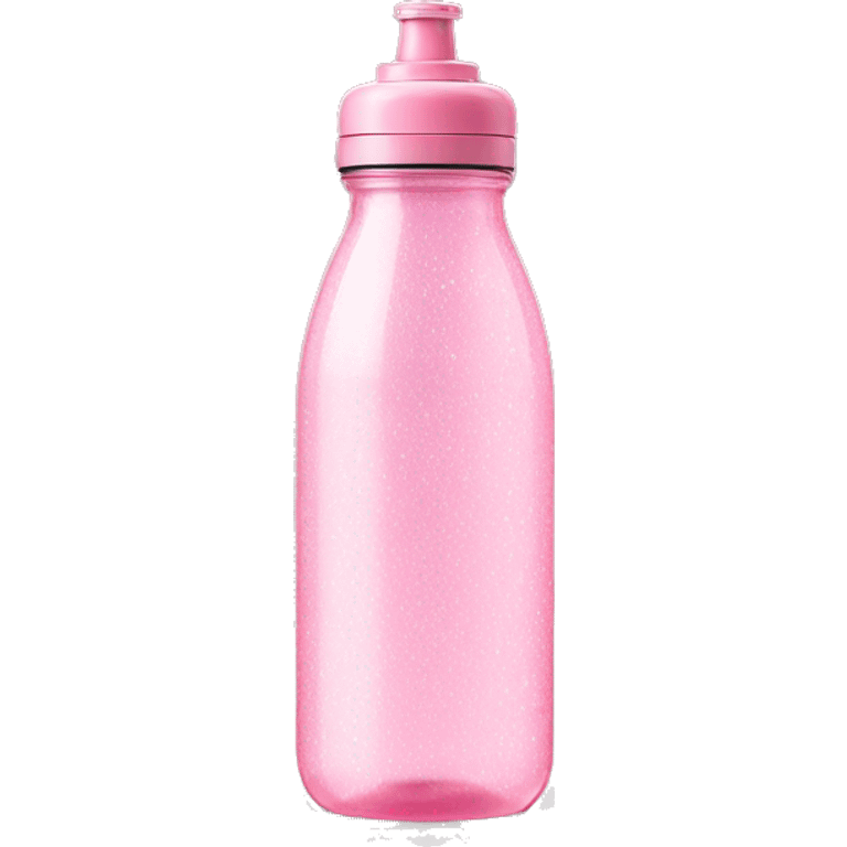 Light pink water bottle with sparkling lid emoji