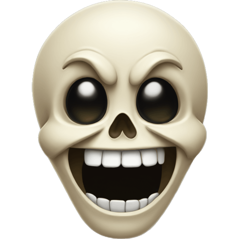 Skull with laughing tears emoji