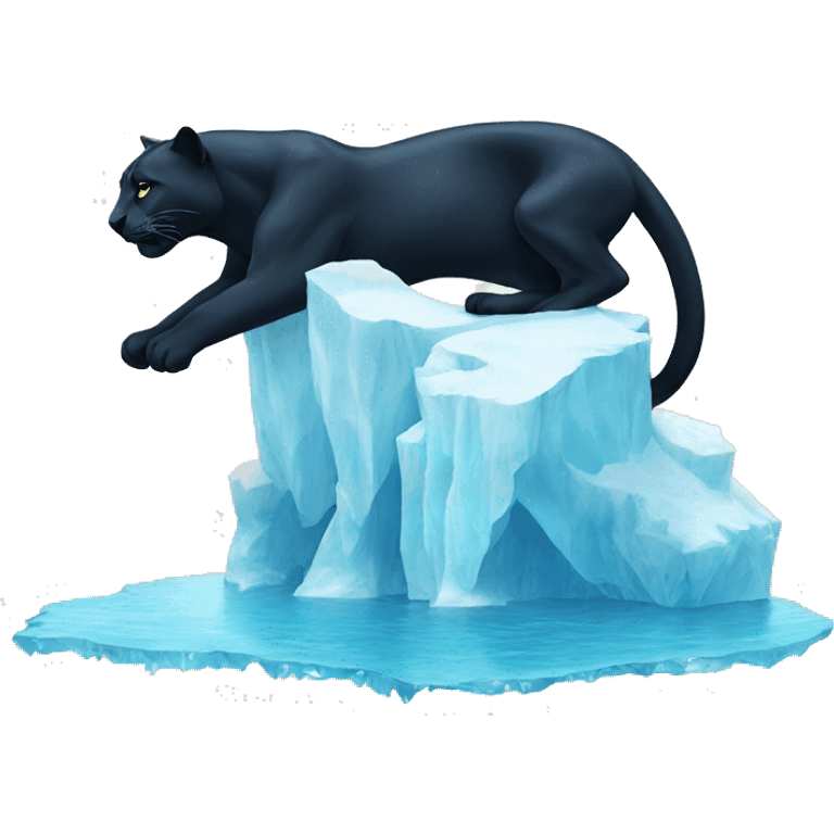 panther shaped iceberg emoji