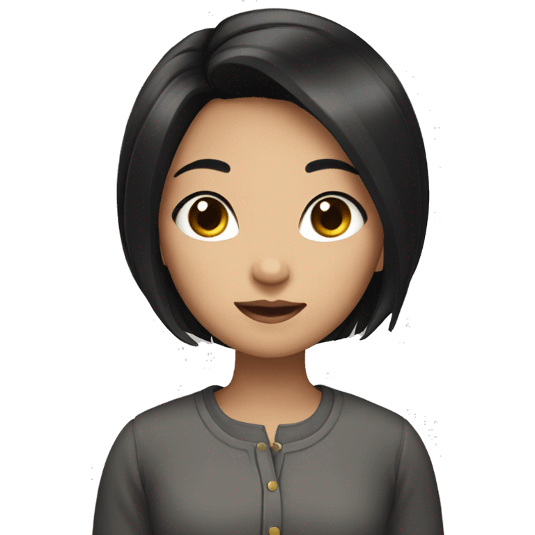 Asian black haired girl emoji