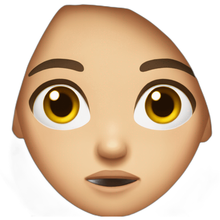 girl with brown hair is very angry, aggressive, dissatisfied emoji