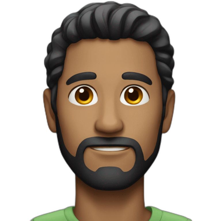 mysterious black-haired man in  real emoji