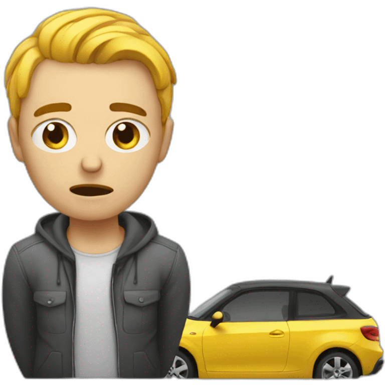 crying developer in a car emoji