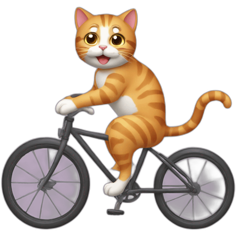 cat ride a cycle emoji