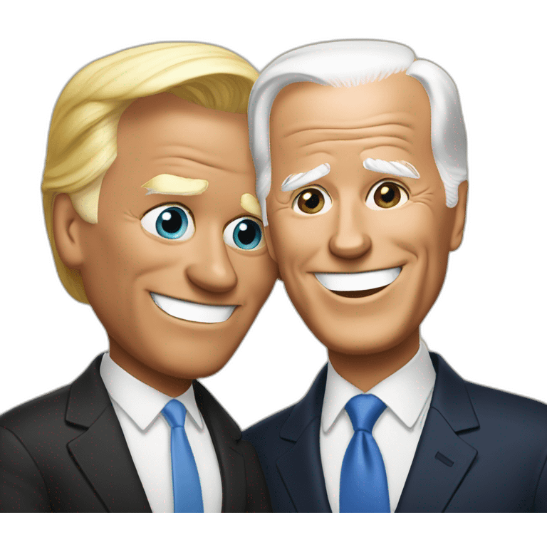 Donald trump and Joe Biden married emoji